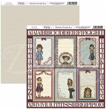 Hoja Scrap 30,5 x 30,5 cm. -Chicas- Dayka