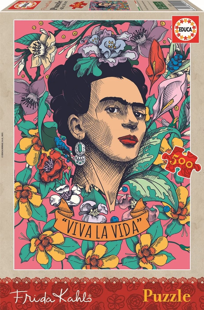 Puzzle 500 piezas -Viva la Vida: Frida Kahlo- Educa