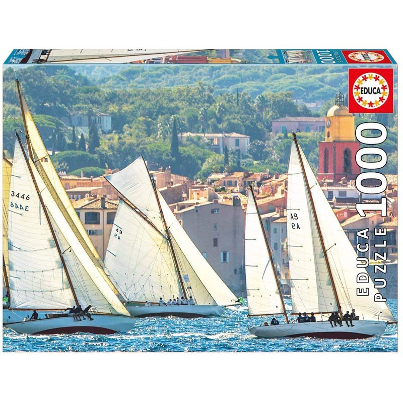 Puzzle 1000 piezas -Regata en Saint-Tropez- Educa