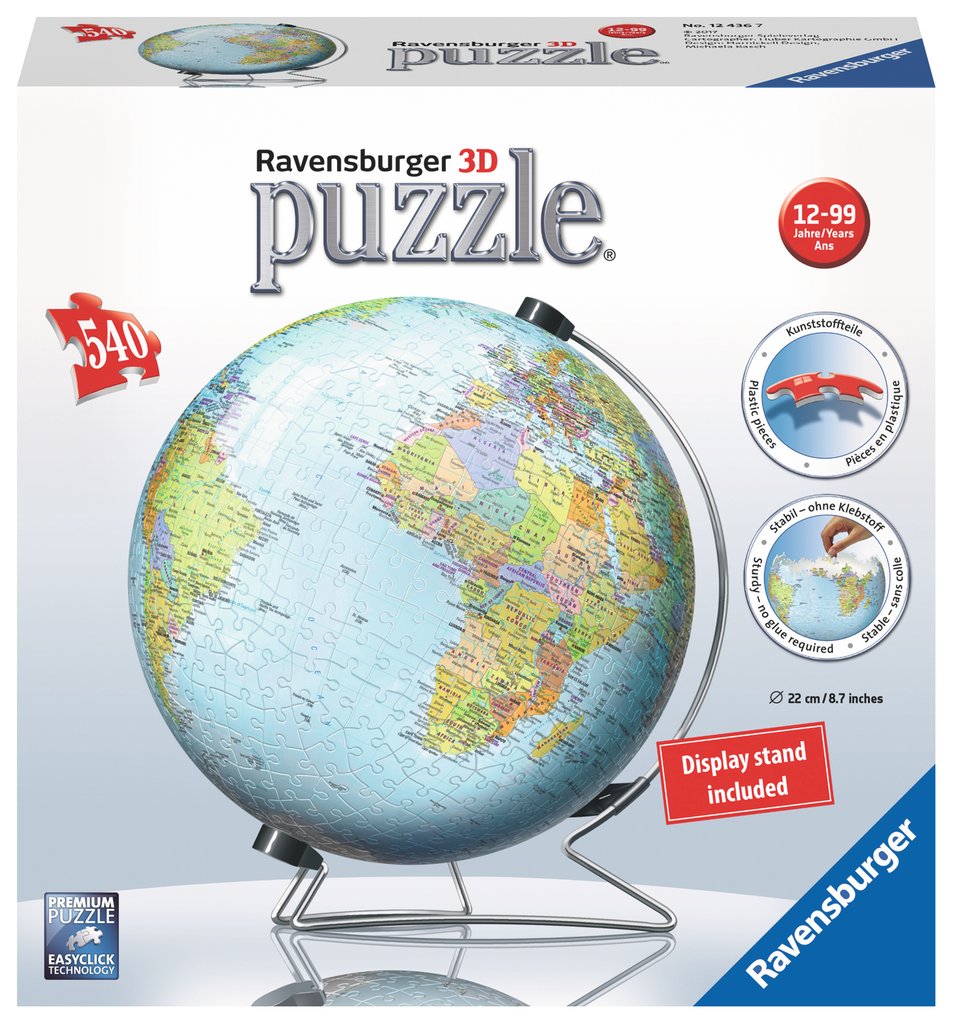 Puzzle Ball 540 pzs. Globo Terráqueo Ravensburger