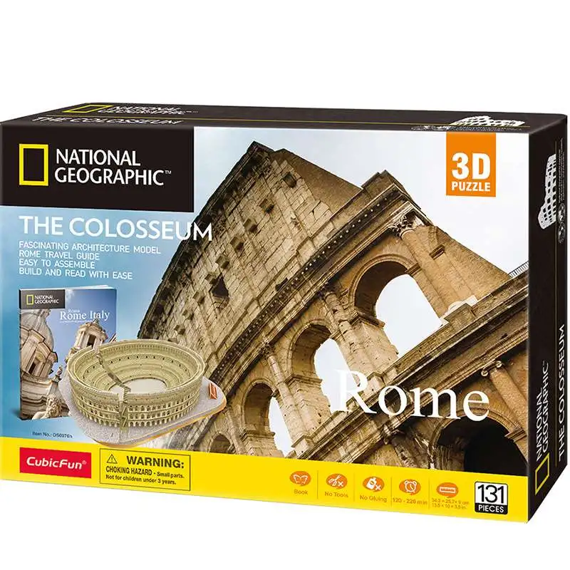 Set Construcción -Coliseo- National Geographic- Cubic Fun 3D