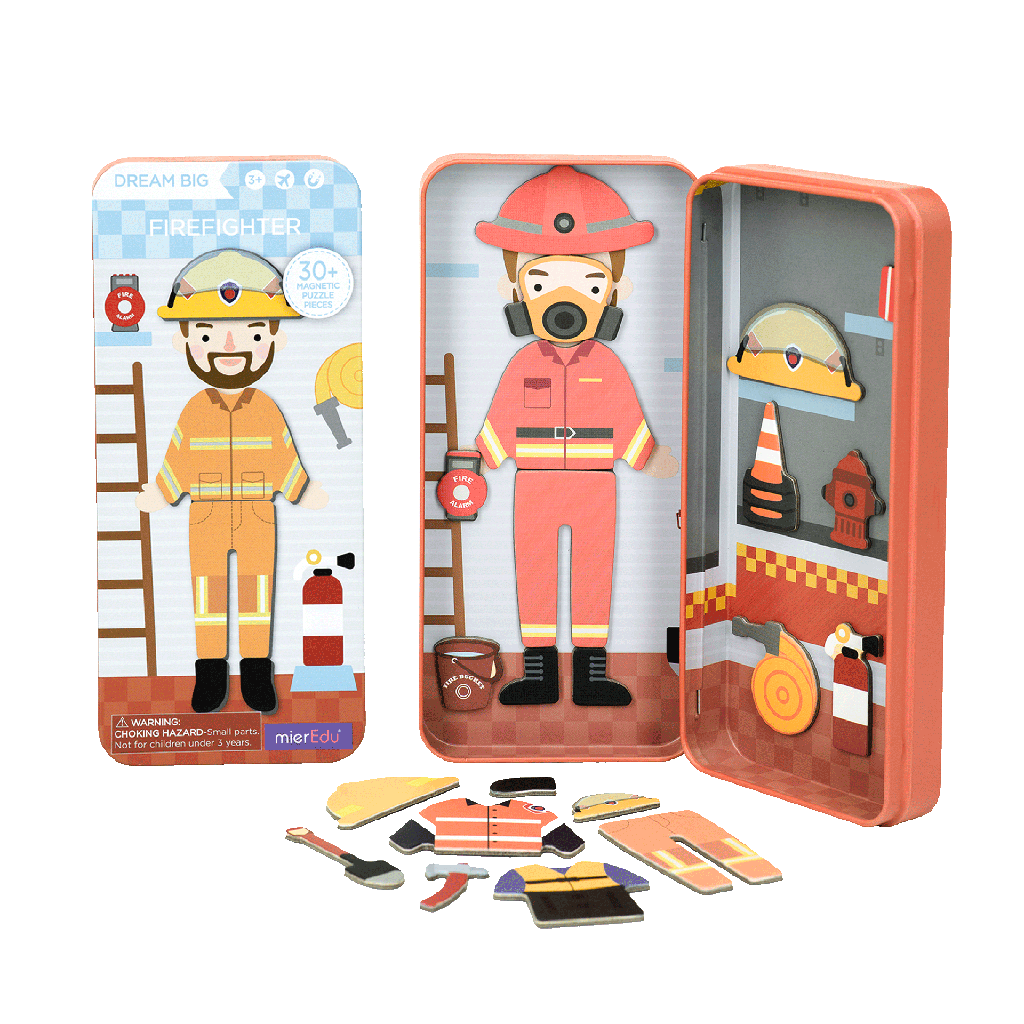 Juego Puzzle Magnético -Mis Héroes: Bombero- Mier Edu