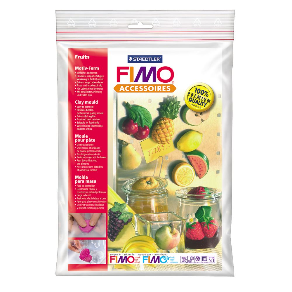 Molde Silicona -Frutas- Fimo