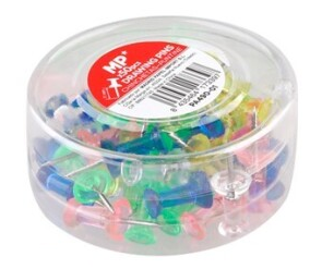 Chinchetas Señalizadores para Corcho Transparentes (50 pzs.) MP