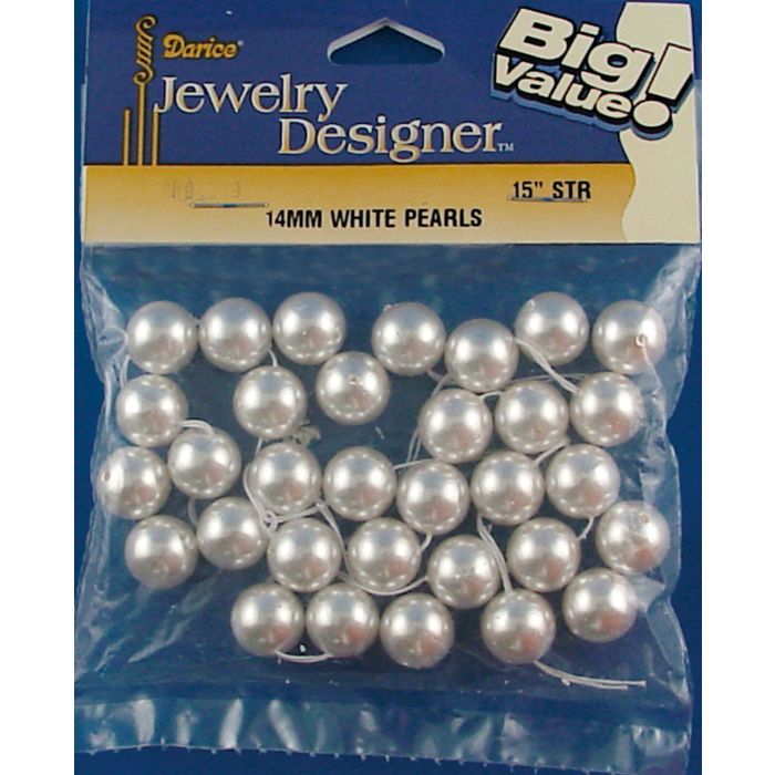 Perlas Japonesas 12 mm. Blancas (32 pzs. aprox.) Darice