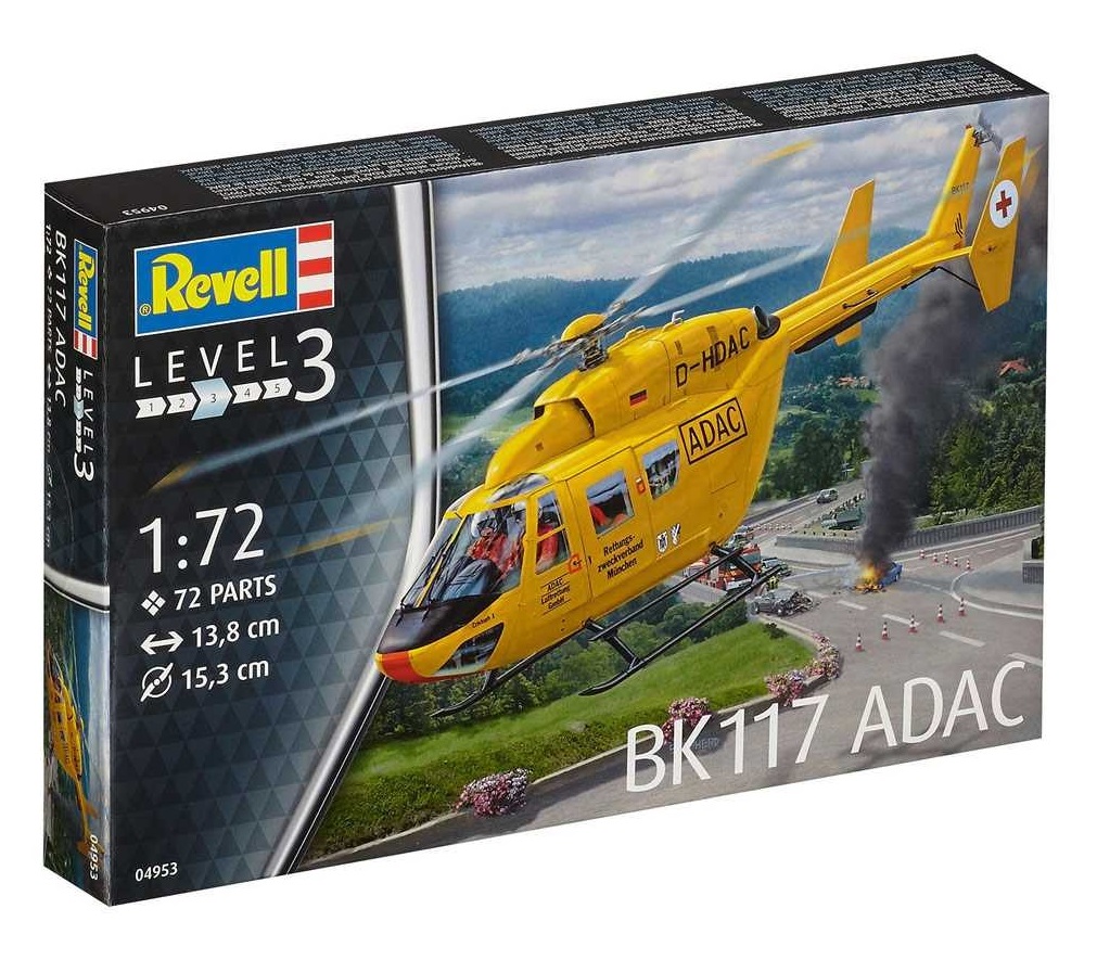 Helicóptero 1/72 BK-117 ADAC Revell