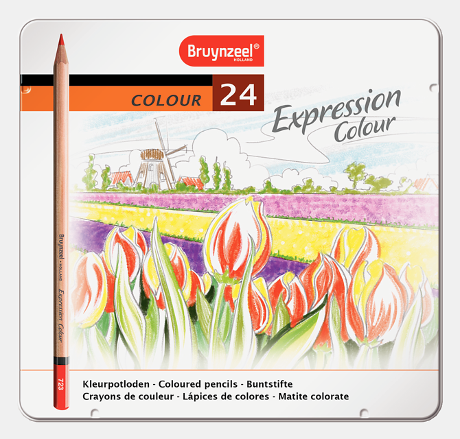 Caja Metal 24 Lápiz Color Expression Bruynzeel