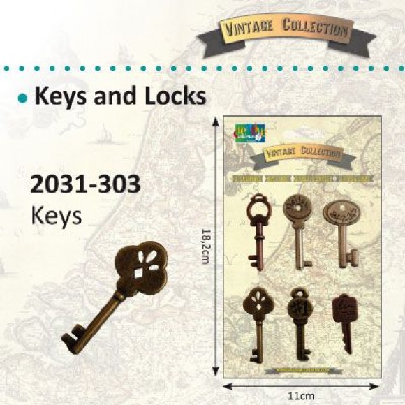Llaves Metal Vintage (6 pzs.) Vintage Vaessen
