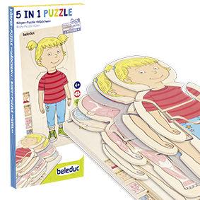 Puzzle Madera 5 en 1: Anatomía Femenina- Beleduc