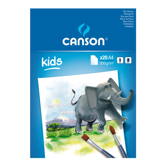 Bloc Pintura Kids 20 Hojas 200 gr. Encolado Canson