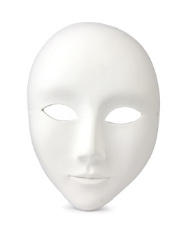 Máscara Lisa 19 cm. Escayola