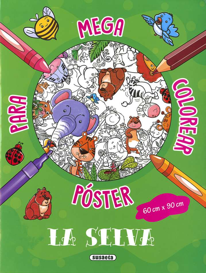 Poster para Colorear -La Selva- Susaeta