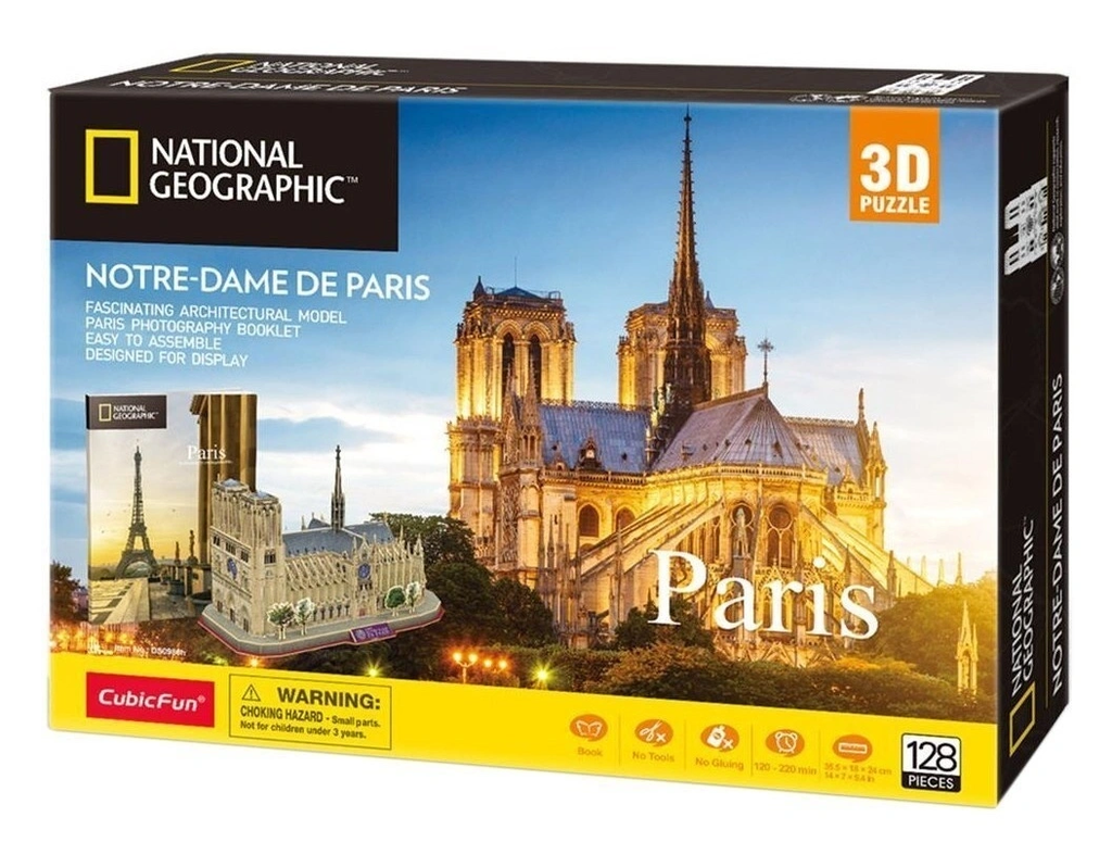 Set Construcción -Notre Dame- National Geographic- Cubic Fun 3D