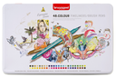 Estuche Metal Rotuladores Punta Fina / Pincel -48 Colores- Bruynzeel