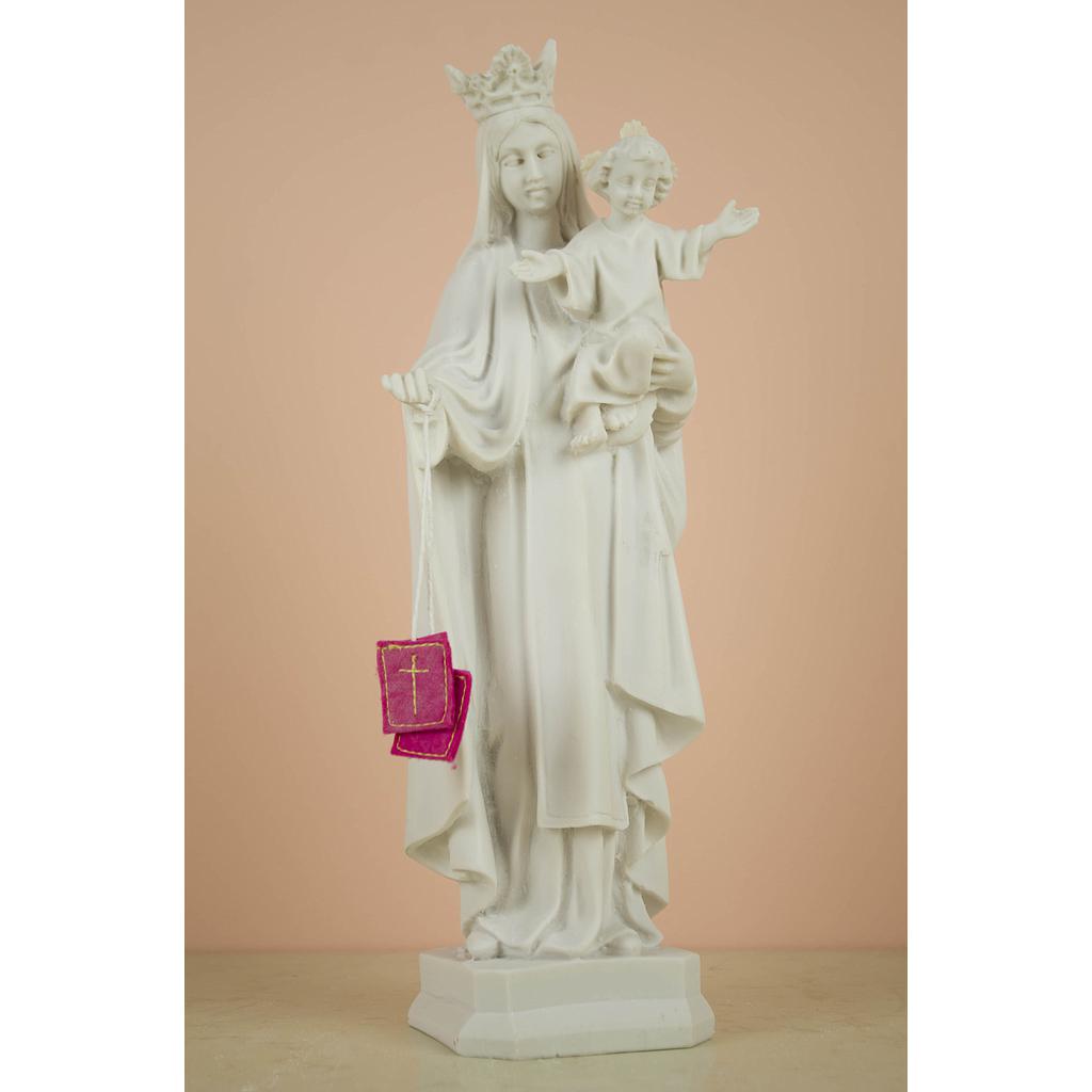 Virgen del Carmen 32 cm. Marmolina