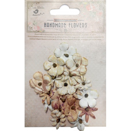 Flores Papel -Floral Café Mini Amarillas- (20 pzs.) Little Birdie