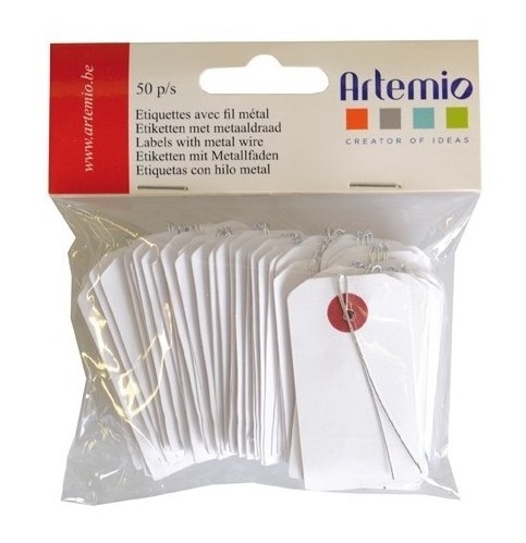 Etiquetas Blancas 3 x 5,5 cm. (50 uds.) Artemio
