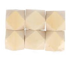 Cuentas Hexagonales Madera Natural 20 x 24 mm. (8 pzs.) Artemio