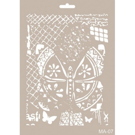 Plantilla Stencil 21 x 30 Mix Media -Mariposas- Cadence