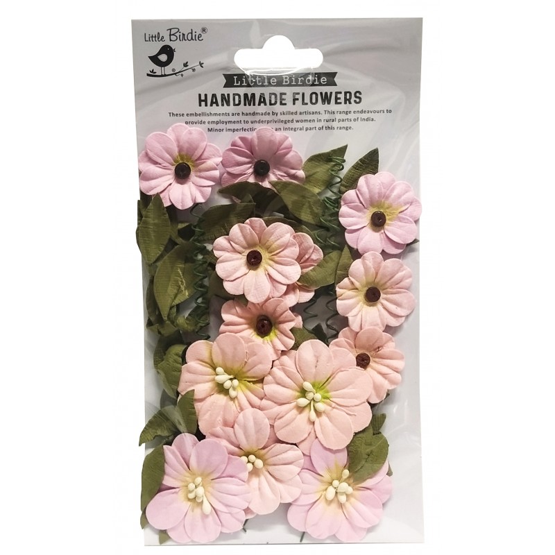 Flores Papel -Fiorella Pearl Pink- (25 pzs.) Little Birdie
