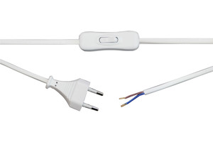 Cable 2 mts. Con Interruptor Unipolar y Clavija 2A