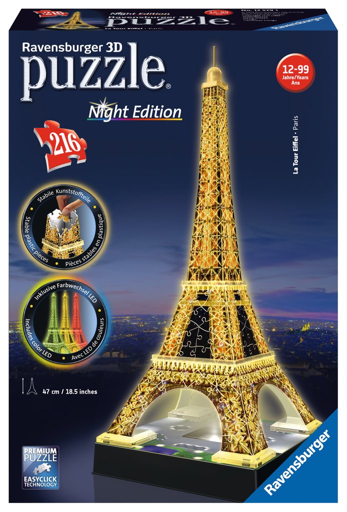Puzzle 3D Especiale -Torre Eiffel -Night Edition- Ravensburger