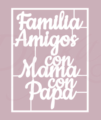 Deco -Familia / Amigos- 6,5 x 9 cm. Dayka