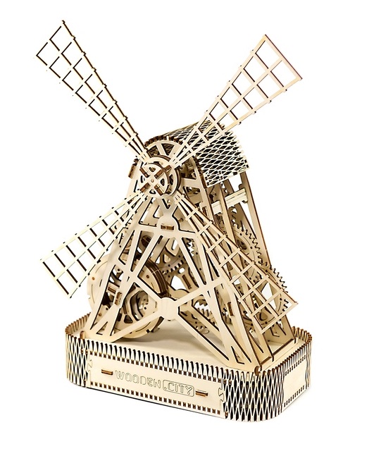 Modelo -Molino de Viento- Madera (222 pzs.) Wooden City