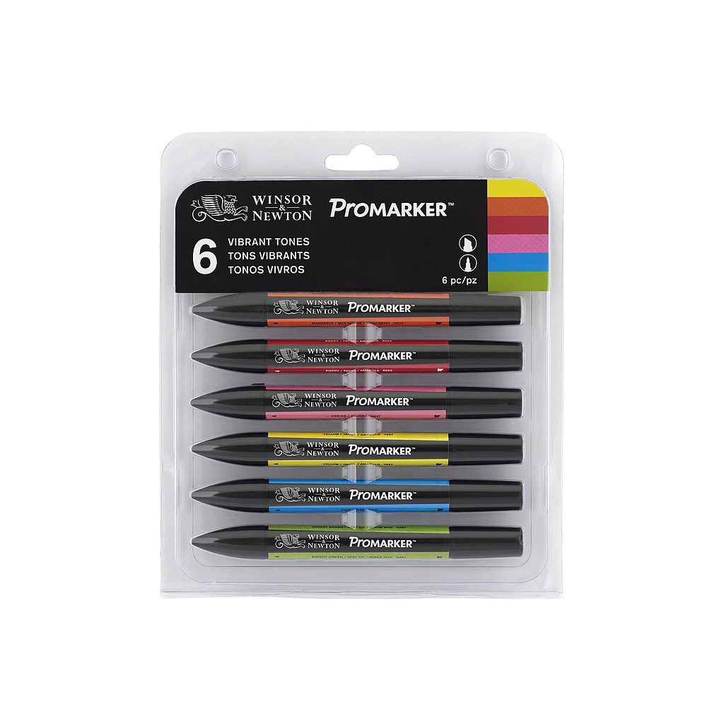 Set 6 Rotuladores Colores Vibrantes Promarker