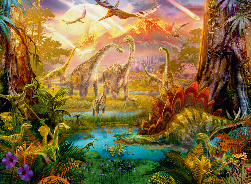 Puzzle 500 piezas -Tierra de los Dinosaurios- Ravensburge