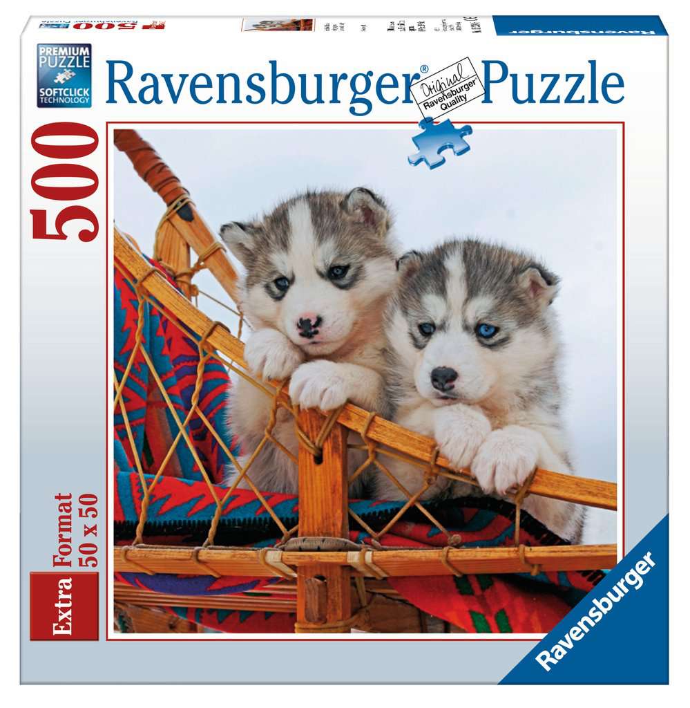Puzzle 500 piezas -Cachorros de Husky- Ravensburger