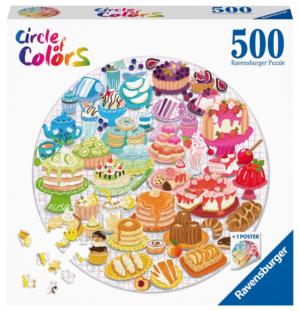 Puzzle 500 piezas Circular -Postres- Ravensburger