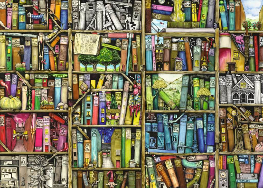 Puzzle 1000 piezas -La Biblioteca Extraña- Ravensburger