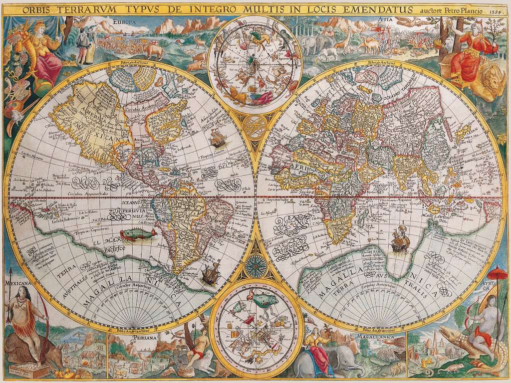 Puzzle 1500 piezas -Mapamundi Histórico- Ravensburger