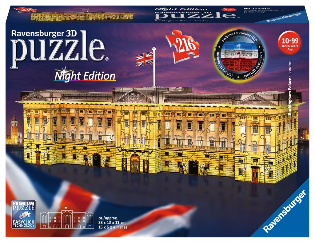 Puzzle 3D Especiale -Buckingham Palace -Night Edition- Ravensburger