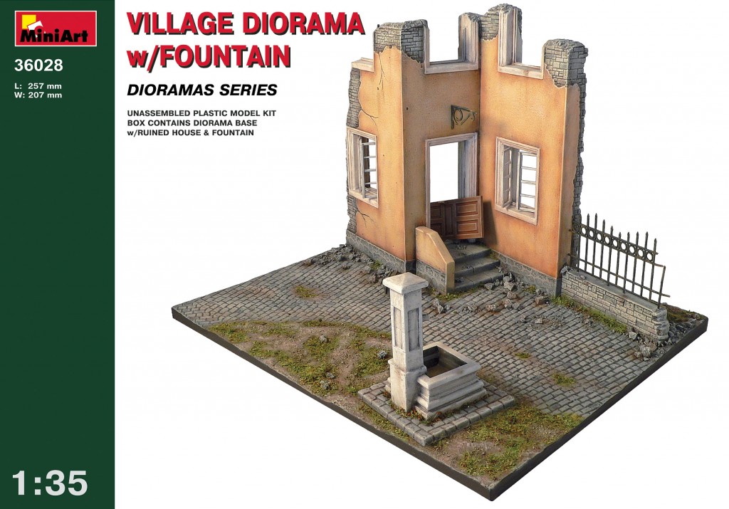 Diorama 1/35 Edificio en Ruinas y Fuente MiniArt