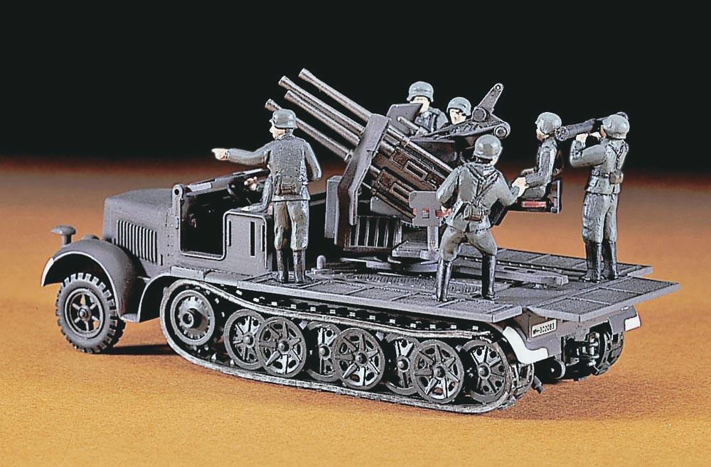 Carro 1:72 -8Ton Half Track Quadruple 20mm AA.- Hasegawa