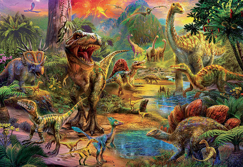 Puzzle 1000 piezas -Tierra de Dinosaurios- Educa