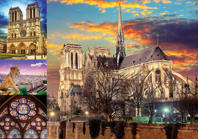 Puzzle 1000 piezas -Collage de Notre Dame- Educa