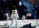 Puzzle 1000 piezas -First Men on the Moon, Robert Mccall - Educa