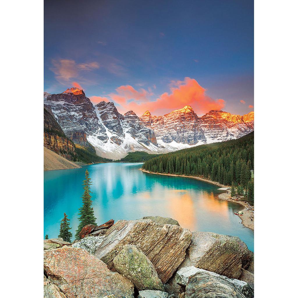 Puzzle 1000 piezas -Lago Moraine, Bannf National Park, Canadá- Educa