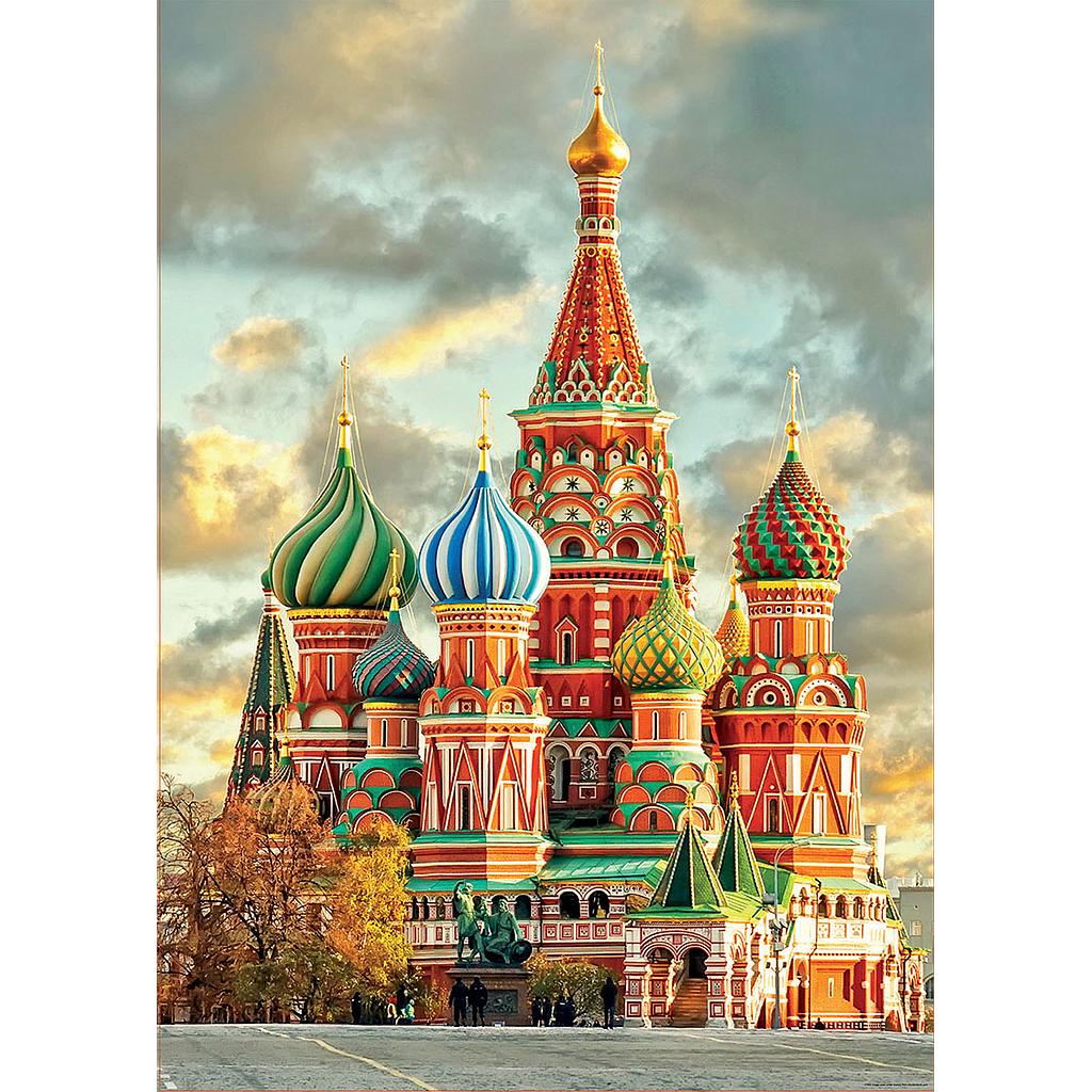 Puzzle 1000 piezas -Catedral de San Basilio, Moscú- Educa