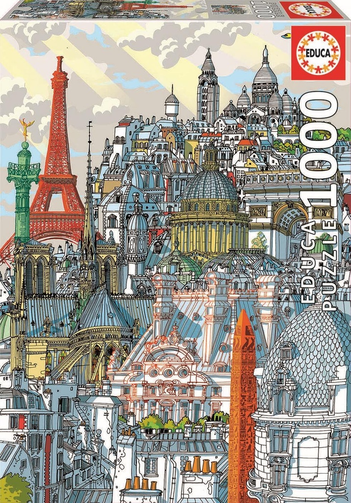 Puzzle 1000 piezas -París, Carlo Stanga- Educa
