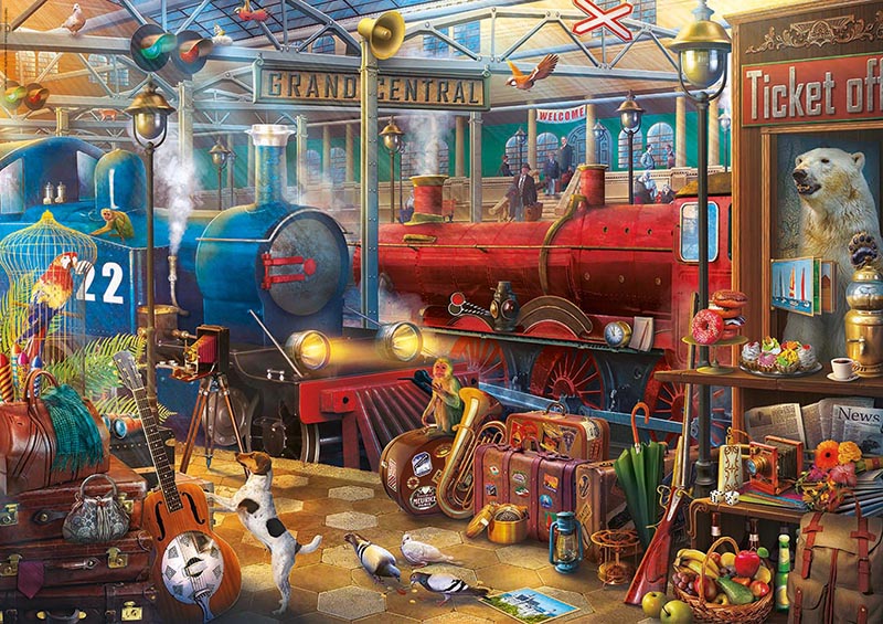 Puzzle 500 piezas -Estación de Tren, Enigmatic Puzzle- Educa