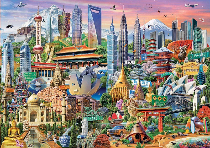 Puzzle 1500 piezas -Símbolo de Asia- Educa