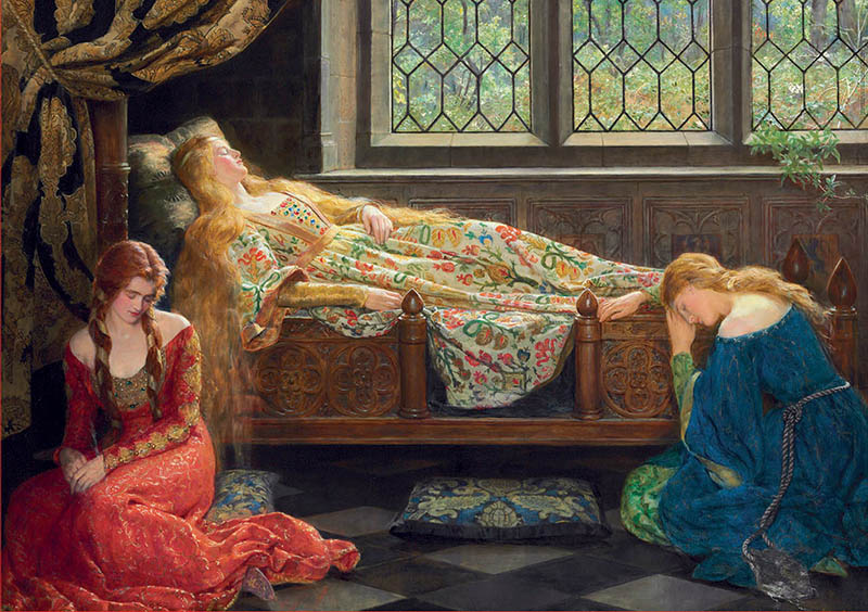 Puzzle 1500 piezas -Bella Durmiente, John Collier- Educa