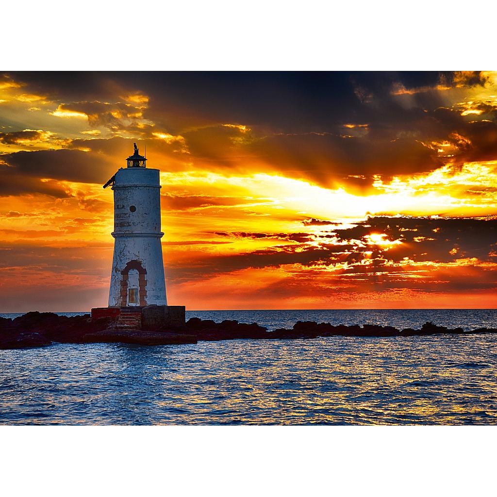 Puzzle 1000 piezas -Faro de Mangiabarche Isla de Sant’Antioco, Sardegna- Ravensburger
