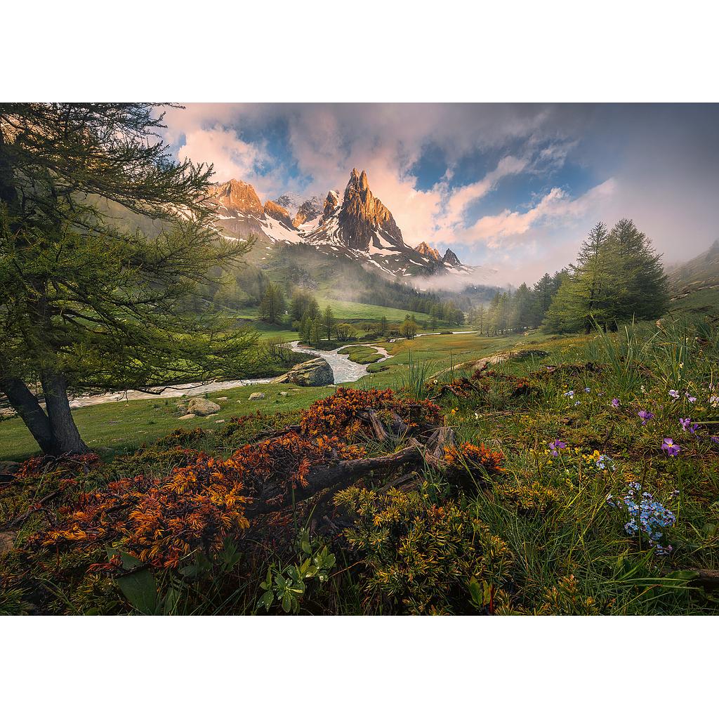 Puzzle 1000 piezas -Atmosfera Pintoresca en la Vallée de la Clarée, Alpes Franceses- Ravensburger