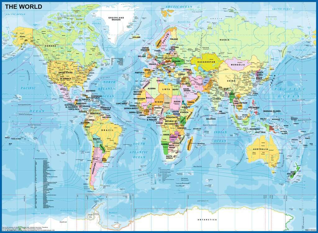 Puzzle 200 piezas XXL -Mapa del Mundo- Ravensburger
