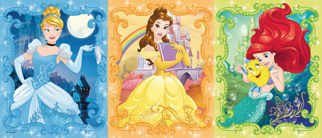 Puzzle 200 piezas XXL -Panorama: Princesas Disney- Ravensburger